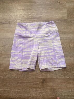 PINK active brand. Purple Tie-Dye Biker Shorts